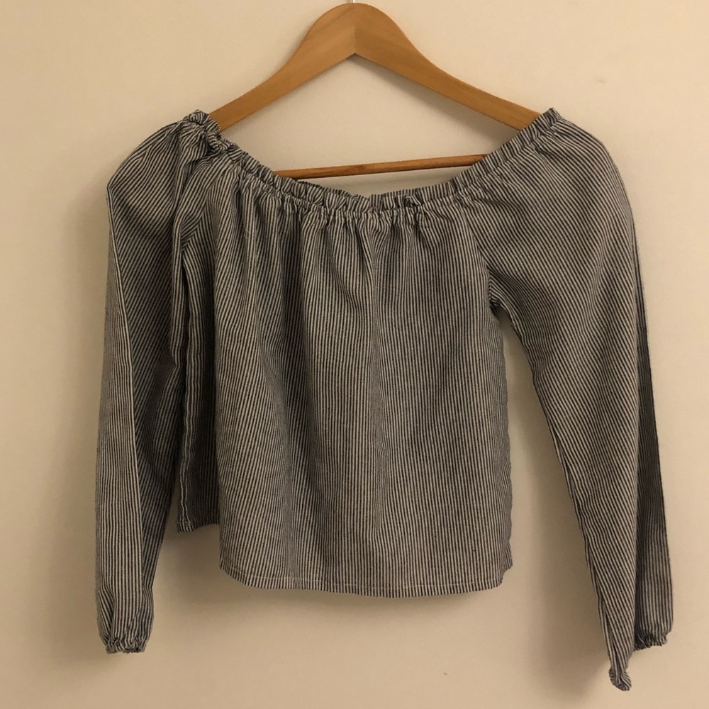Brandy Melville boat neck blouse